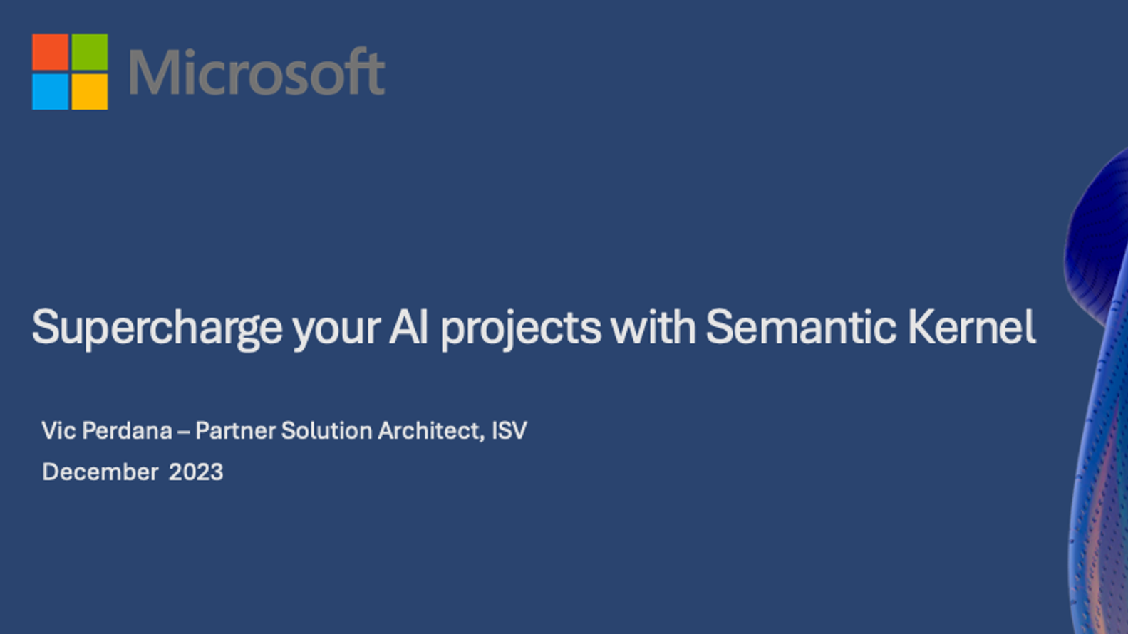 Supercharge your AI projects with the Semantic Kernel SDK event
