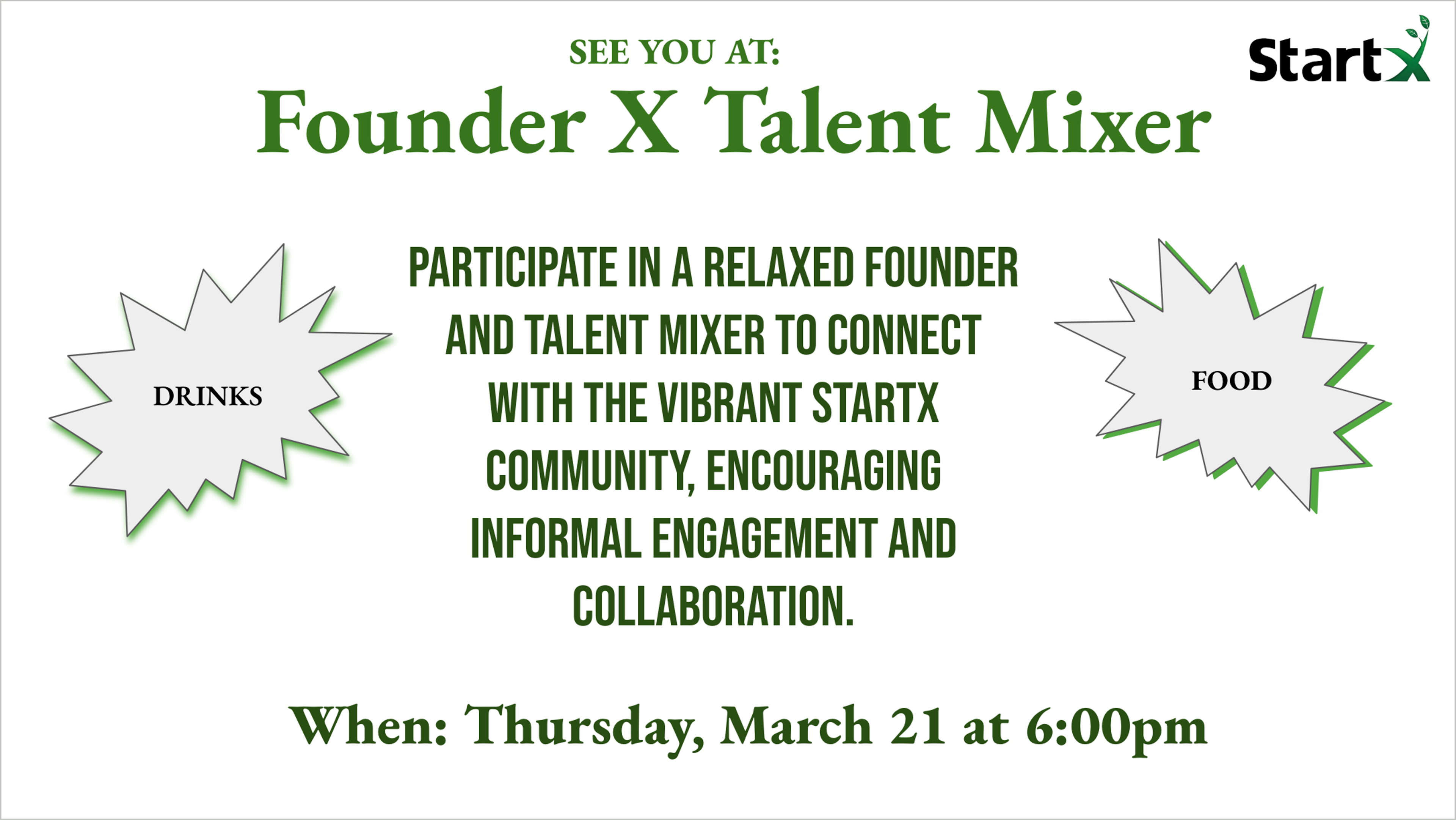 StartX: Founder X Talent Mixer (Startup Networking + Engineering Job Opportunities) event