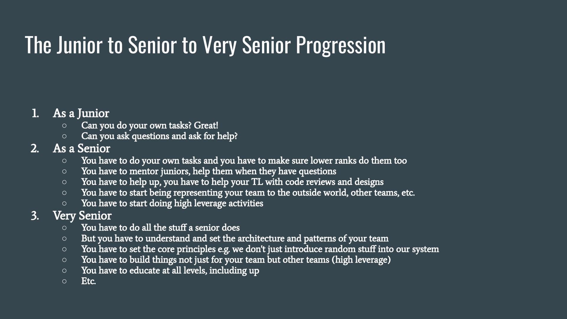 [Timeless Career Advice] Junior to Senior Engineer (And Beyond)