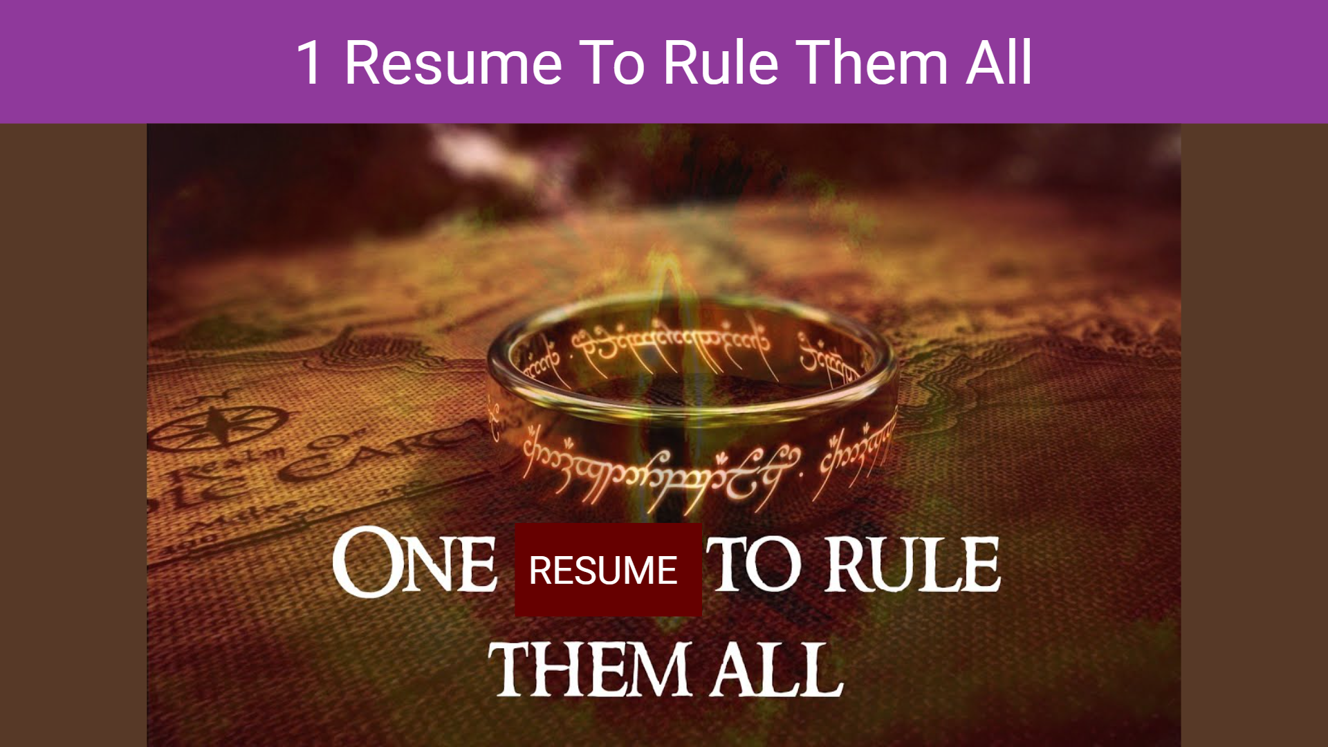 Write A Stellar Resume As A Software Engineer [Part 4] - 1 Resume To Rule Them All