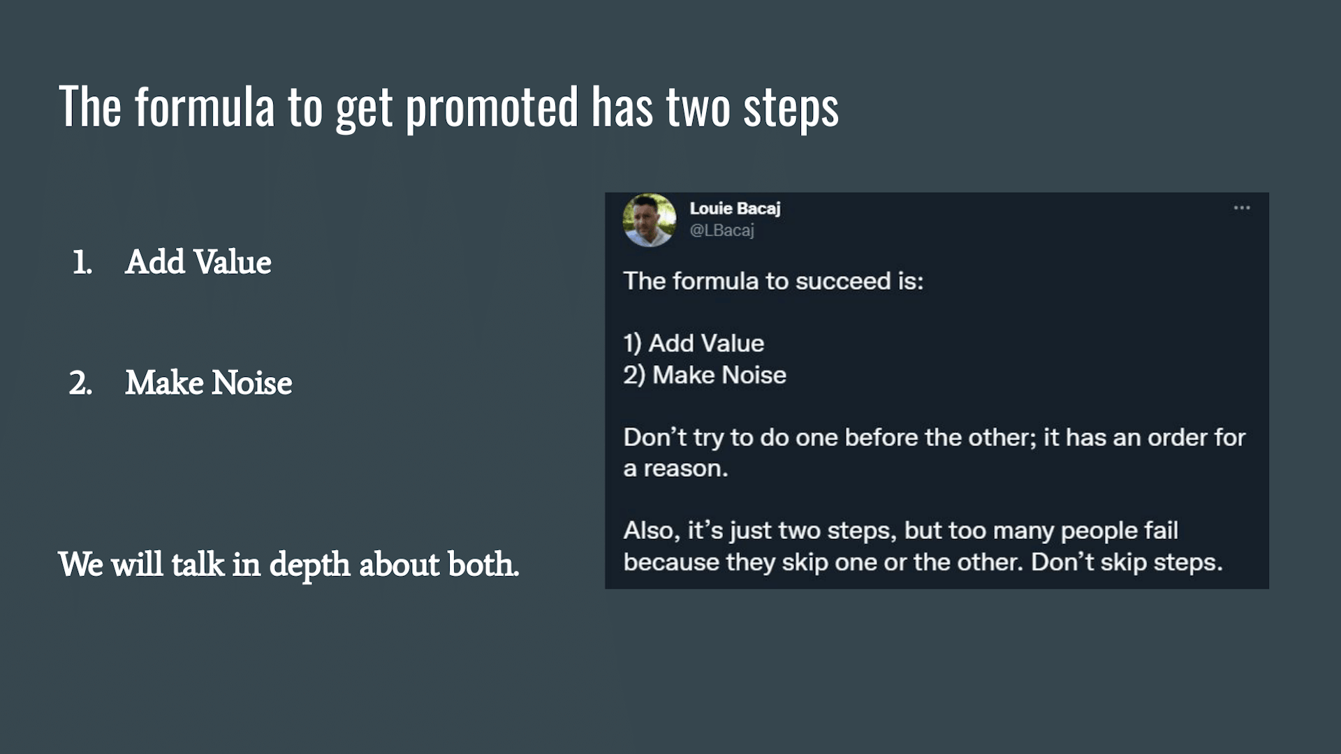 [Timeless Career Advice] The Promotion Formula